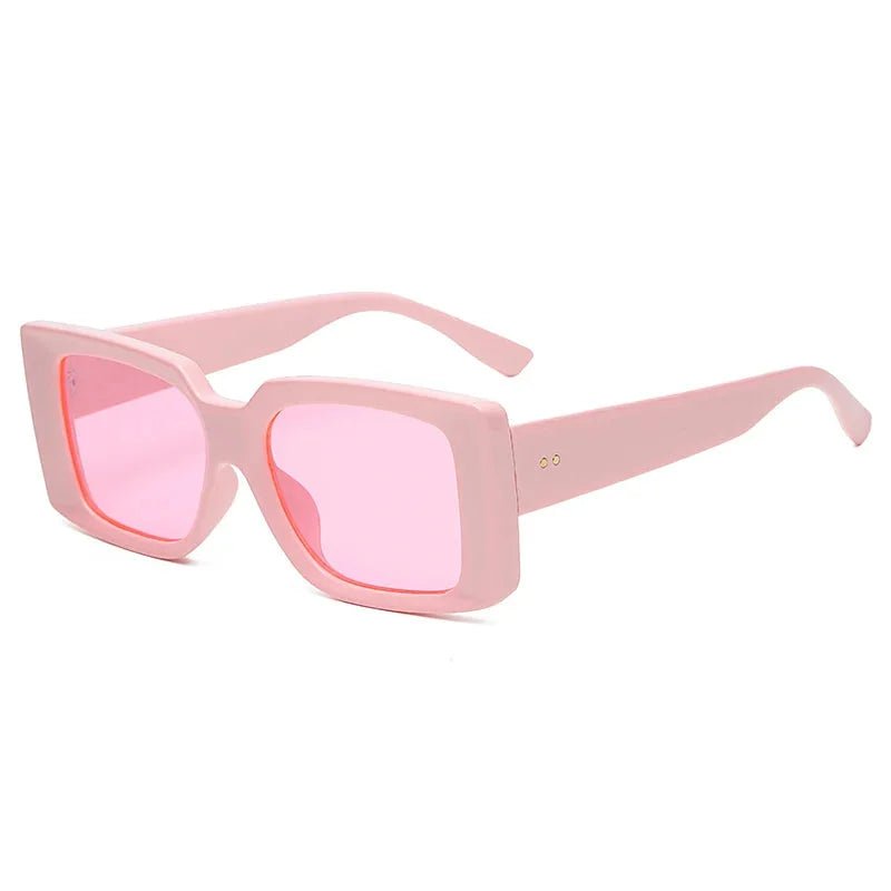 Leopard Spot Square Sunglasses | Lightweight Designer - Style Frames - HalleBeauty